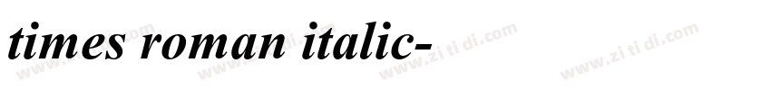 times roman italic字体转换
